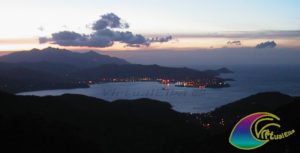 Zonsondergang boven Portoferraio gezien vanaf Volterraio