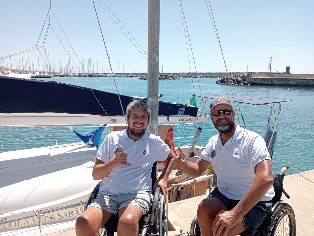 De zeilers Marco Rossato en Igor Macera - Sailing 4All op Tornavento