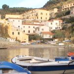 Il paese di Gorgona visto dal porticciolo